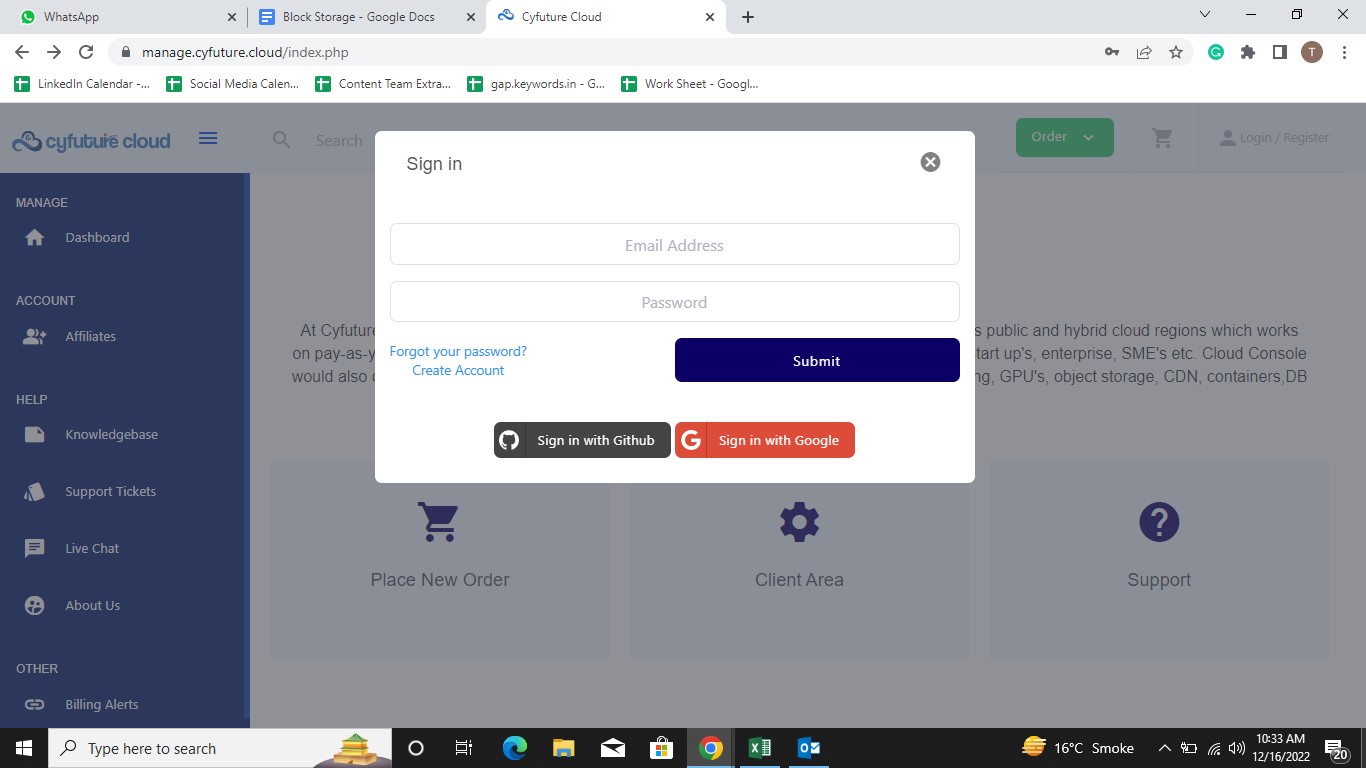 Help File How To Create Account On Cyfuture Cloud Portal Cyfuture Cloud
